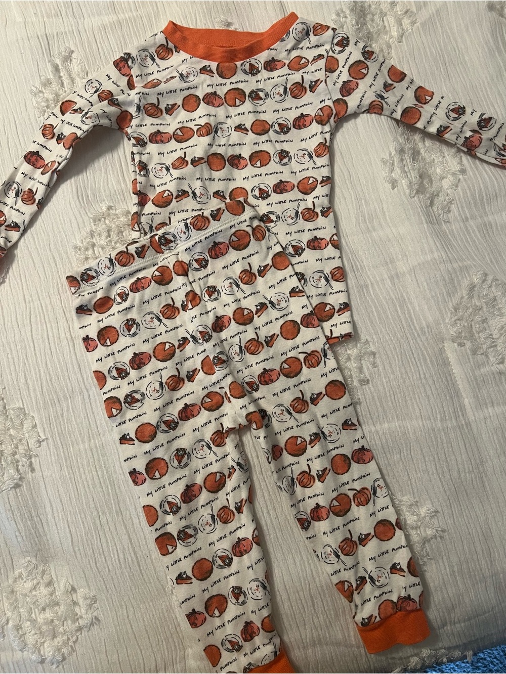 Burt's Bees baby 2 piece pumpkin / thanksgiving pajamas